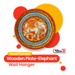 Elephant Wooden Plate Wall Art