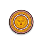 Sun Hand Painted Wooden Plate