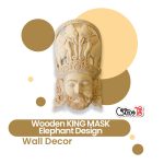 Wooden King Mask Elephant Design